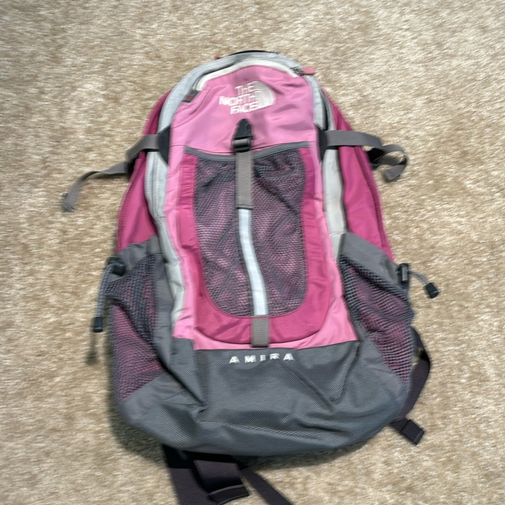 The North Face Amira Backpack - Pink and Gray